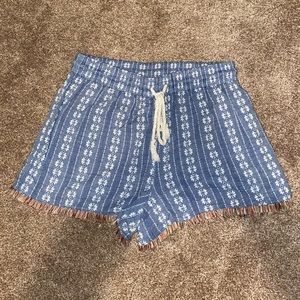 Blue pattern shorts